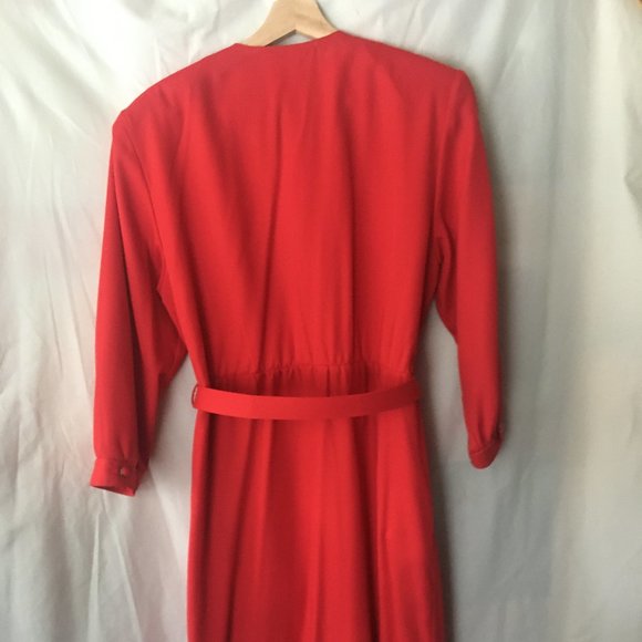 VINTAGE 80s Powersuit dress - Picture 2 of 5